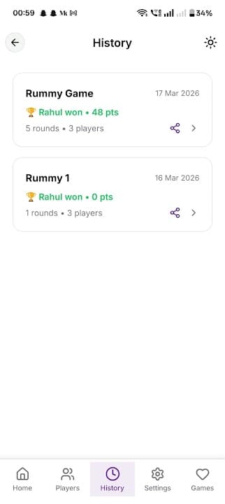 Rummy Score Tracker screenshot 4