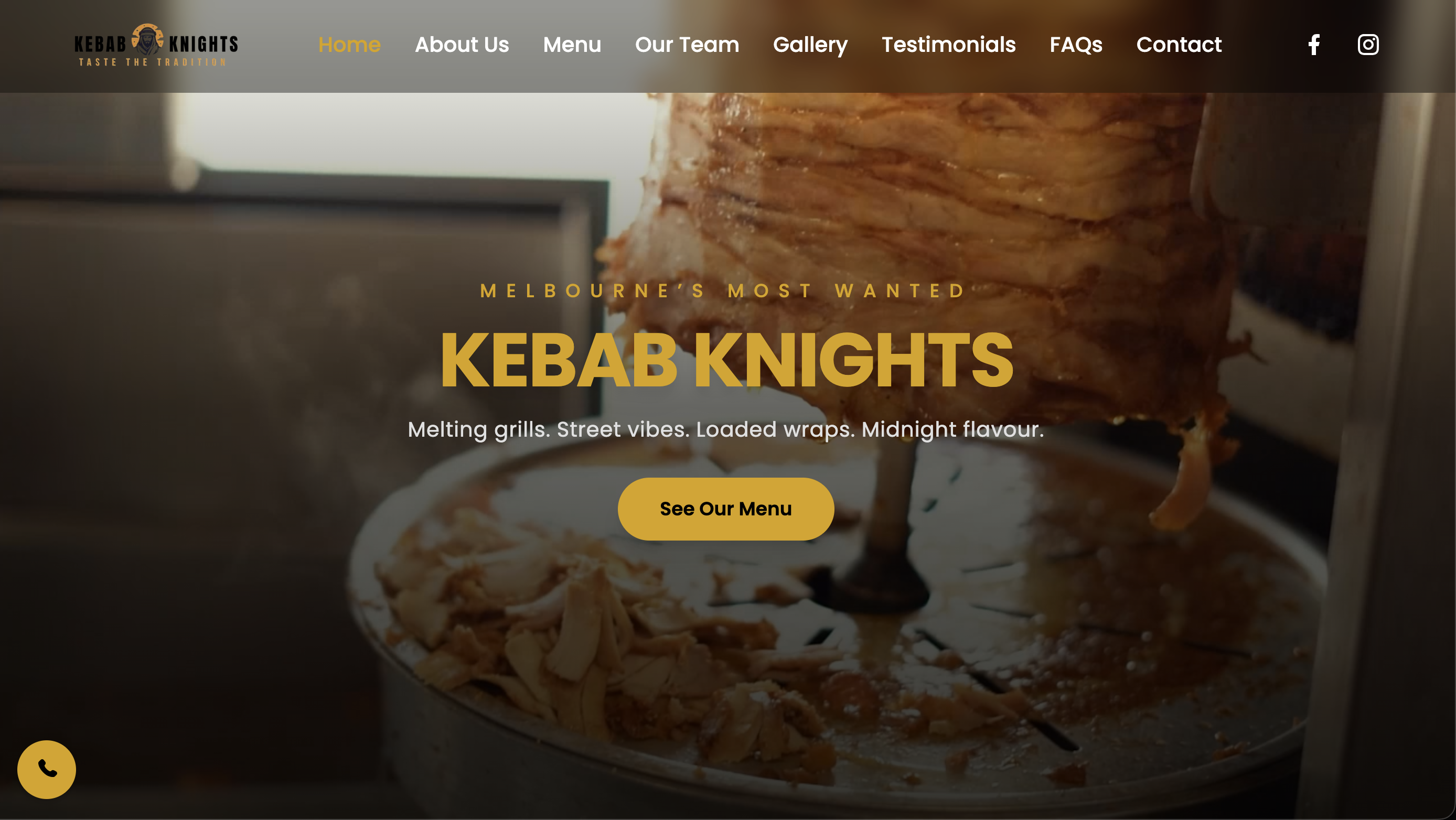 Kebab Knights: A late-night, mobile-first website for Melbourne's favourite kebab spot