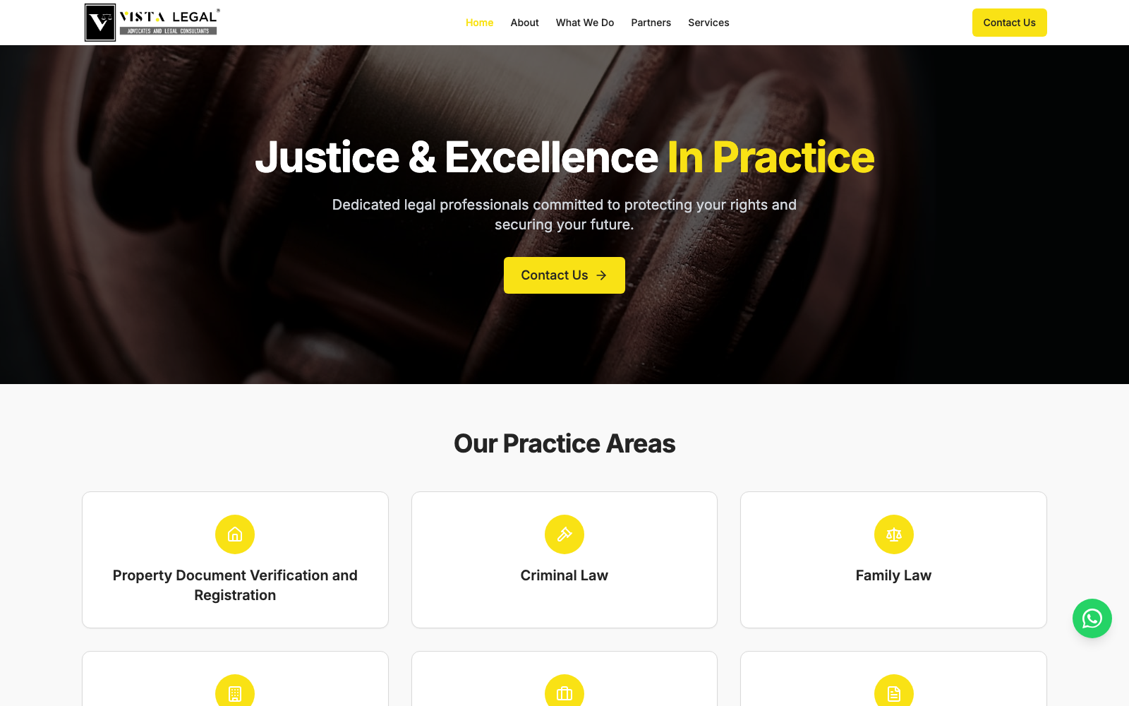 Vista Legal: A complete, search-ready website for a Bengaluru law firm